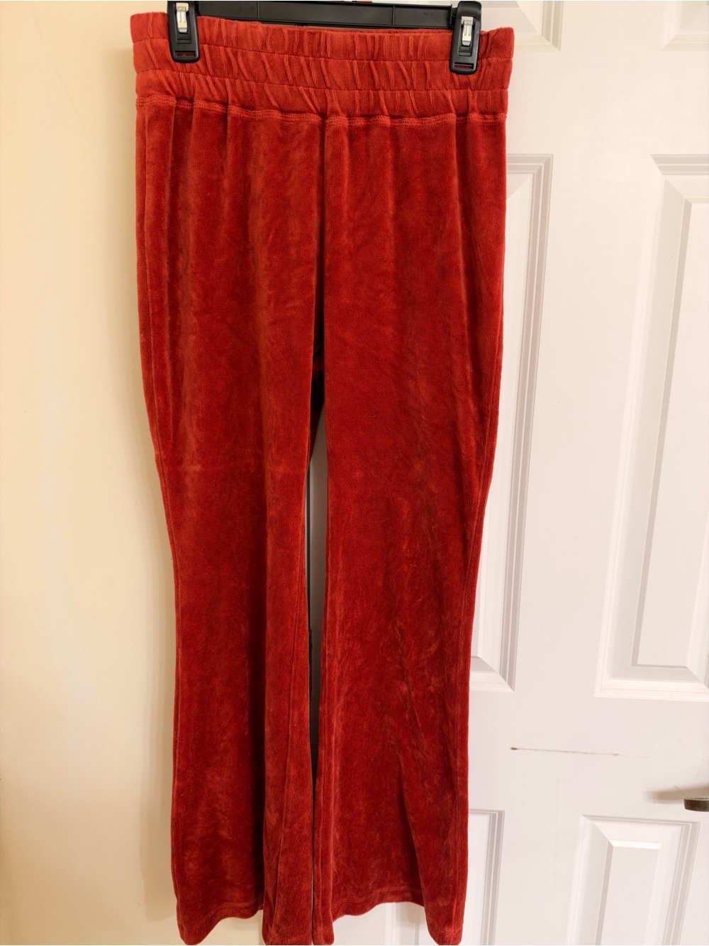 Free People Rust Red Velvet Pants